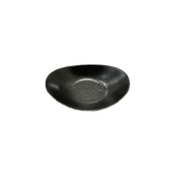 Ciotolina ovale gural black matt   in Porcellane