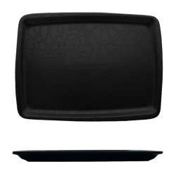 Vassoio rettangolare gural black matt | Piatti da ristorante | Rausa