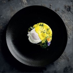 Vassoio rettangolare gural black matt   in Porcellane