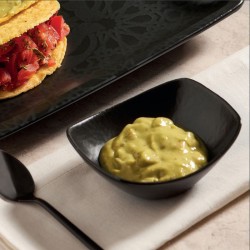 Vassoio rettangolare gural black matt   in Porcellane