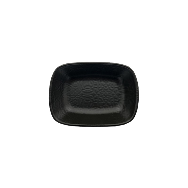 Ciotolina rettangolare gural black matt   in Porcellane