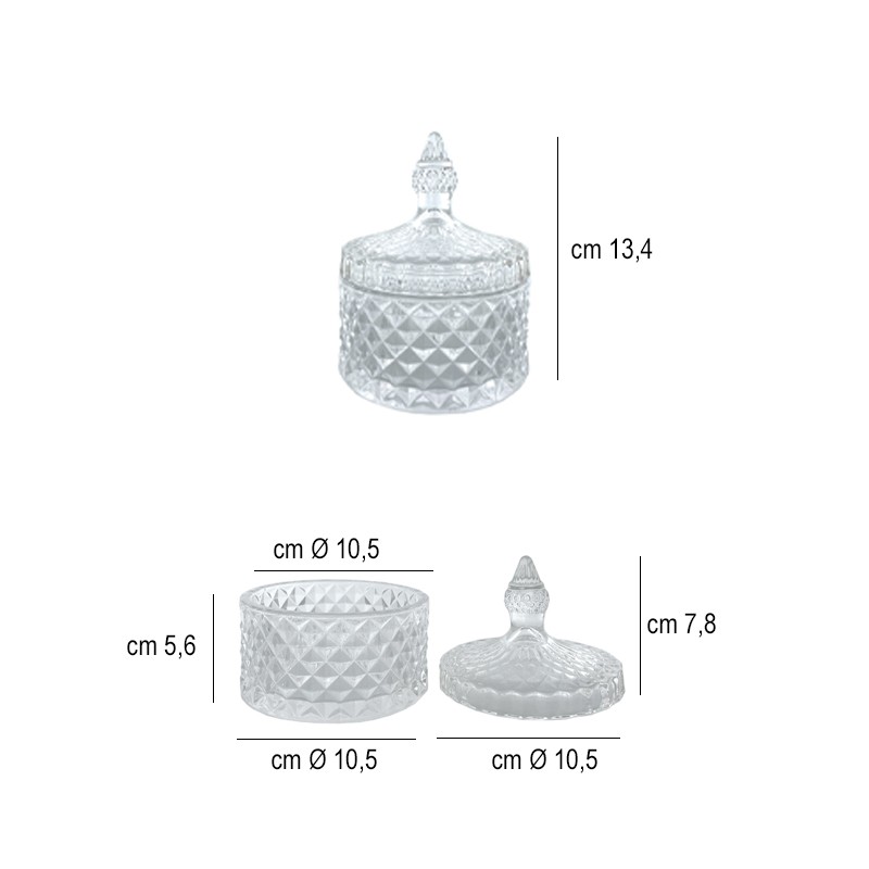 Barattolo vetro bohemia   in Buffet