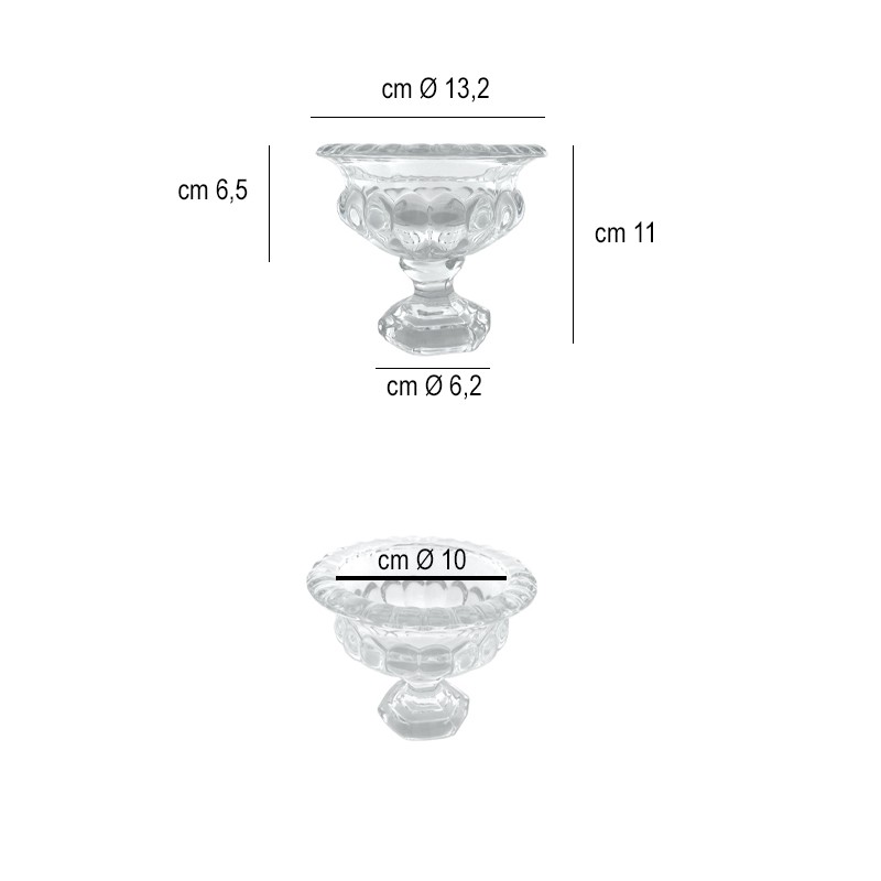 Alzatina in vetro wedding   in Buffet