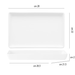 Vassoio rettangolare bonna cm 28x22   in Porcellane