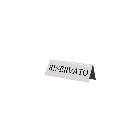 Segnatavolo riservato bifacciale in acrilico bianco | Rausa  srl