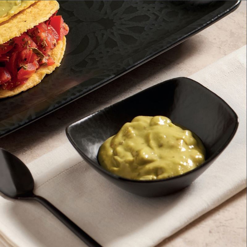 Piatto piano gural black matt   in Porcellane