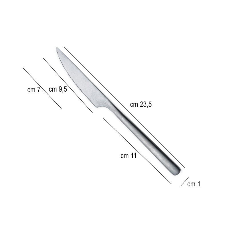 Coltello tavola vintage acciaio inox Canada Comas  in Linee