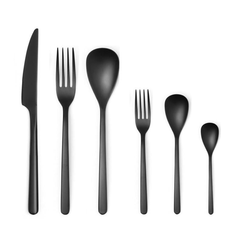 Forchetta tavola nera acciaio inox Canada Comas  in Linee