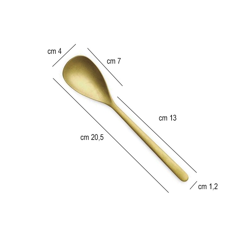 Cucchiaio tavola oro acciaio inox Canada Comas  in Linee