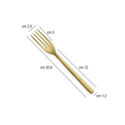 Forchetta tavola oro acciaio inox Canada Comas  in Linee