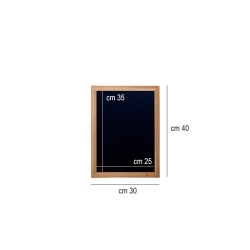 Lavagna muro cornice legno naturale Securit Lavagne  in Tavola