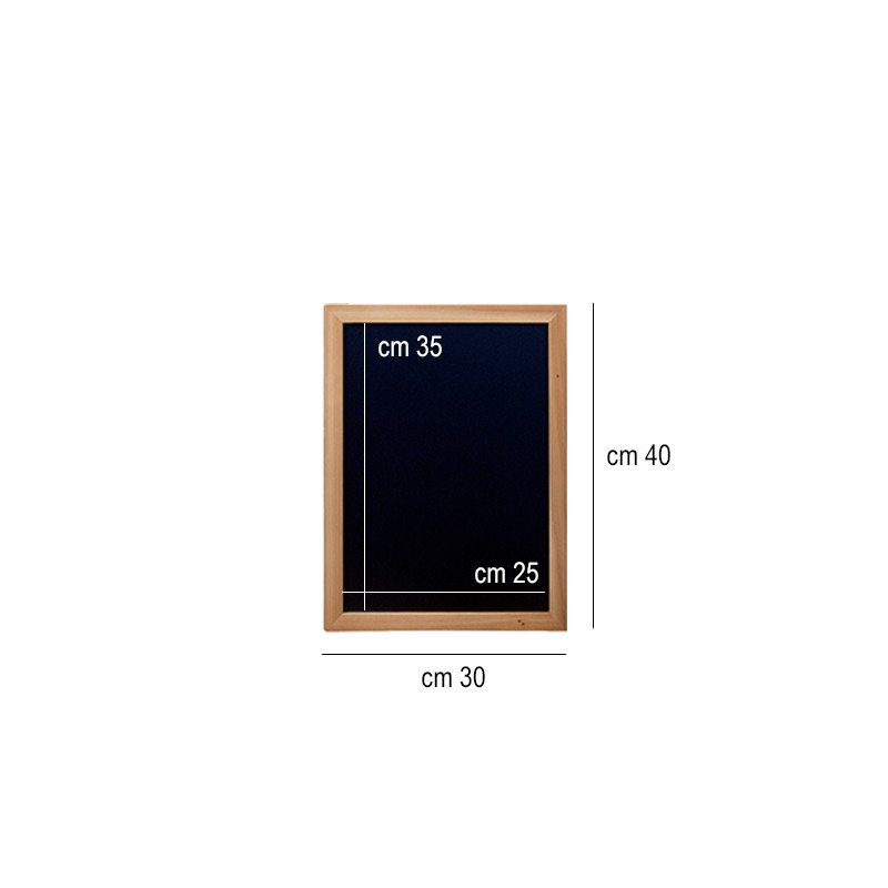 Lavagna muro cornice legno naturale Securit Lavagne  in Tavola