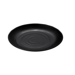 Piatto tondo melamina nero Leone decorazioni  in Porcellane