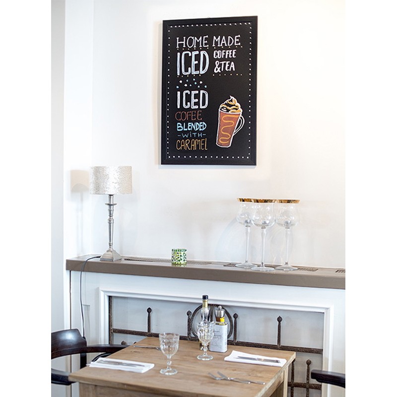 Lavagna muro cornice legno nero Securit Lavagne  in Tavola