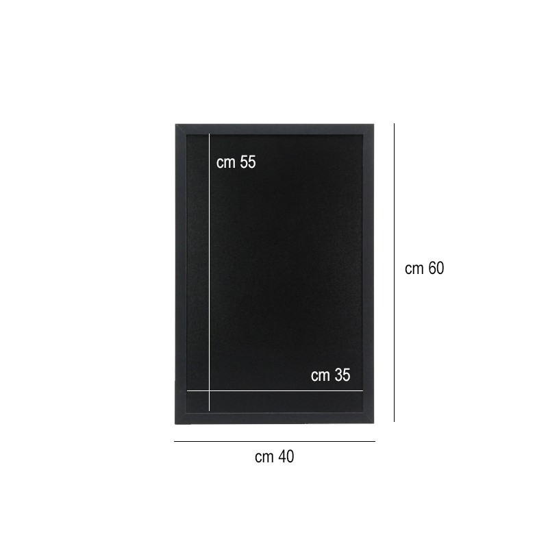 Lavagna muro cornice legno nero Securit Lavagne  in Tavola