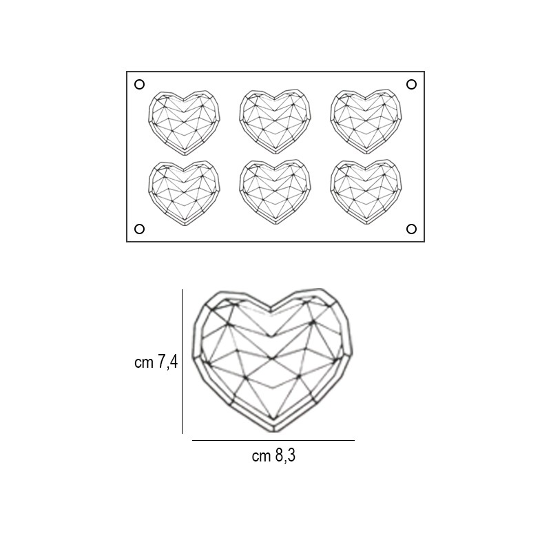 Stampo in silicone amorini origami Silikomart  in Stampi in silicone per dolci