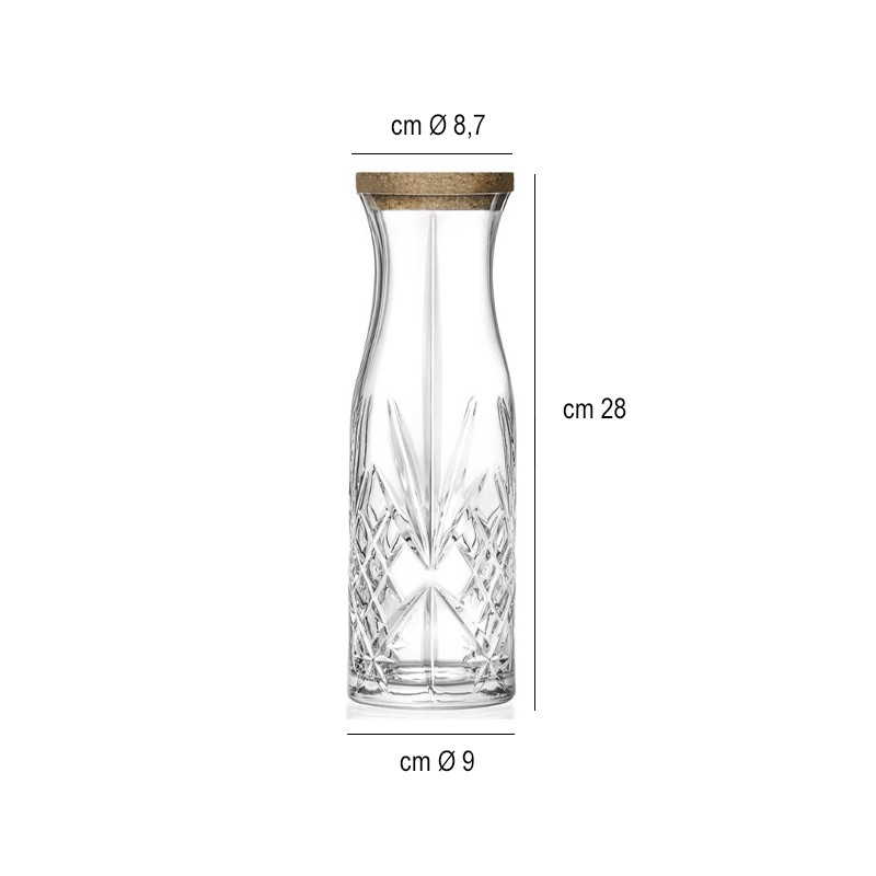 Caraffa vetro con tappo Melodia Rcr bicchieri  in Brocche e caraffe