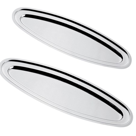 Vassoio ovale in acciaio inox per pesce | Vassoi per buffet | Rausa