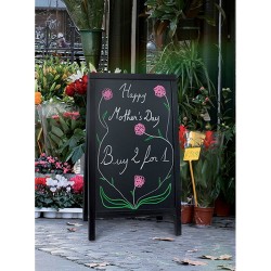 lavagna cavalletto bifacciale nera Securit Lavagne  in Tavola