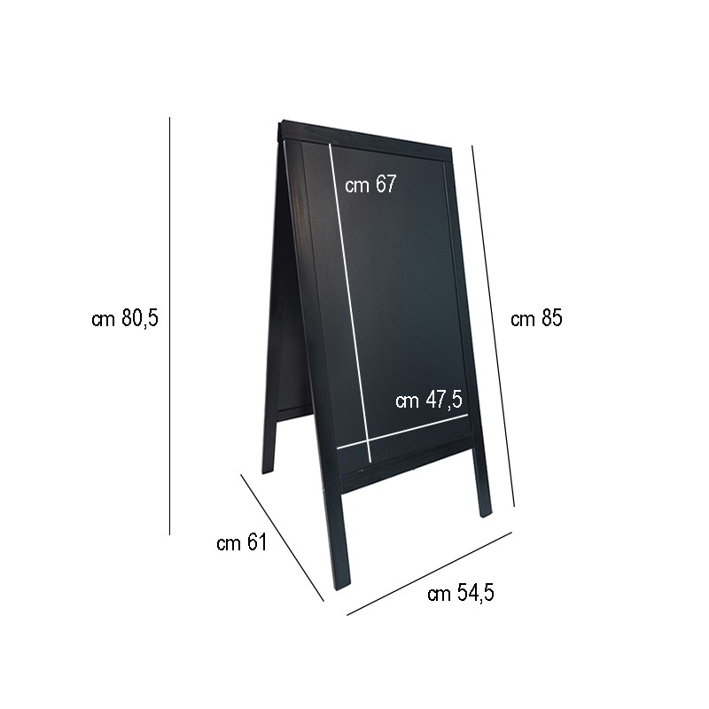 lavagna cavalletto bifacciale nera Securit Lavagne  in Tavola