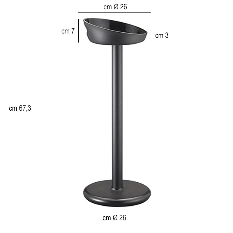 Colonna portasecchiello nera Brevetti Waf  in Secchielli per ghiaccio