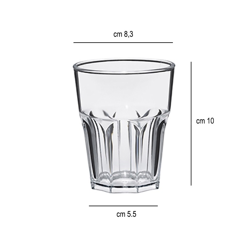 Bicchieri infrangibili plastica cl. 29 Brevetti Waf  in Bicchieri plastica rigida riutilizzabili