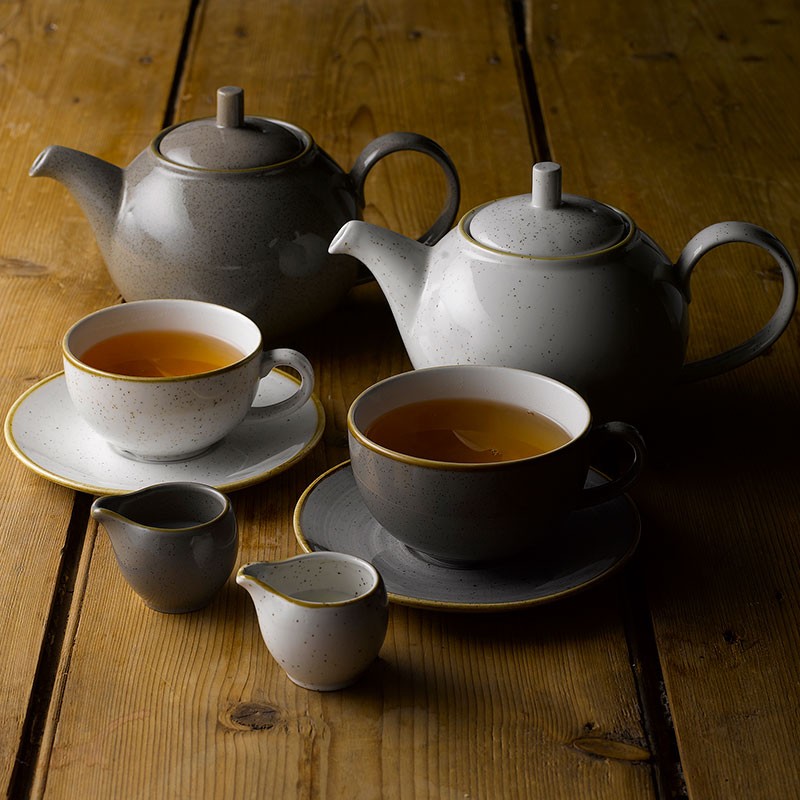 Mug stonecast barley white Churchill Porcellana  in Linee