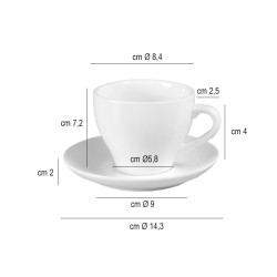 Tazza cappuccino pera   in Porcellane