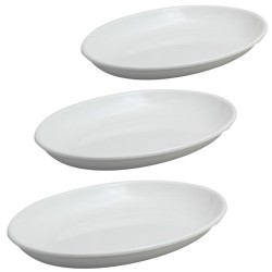 Vassoio ovale fondo melamina bianco | Vassoi per  buffet | Rausa