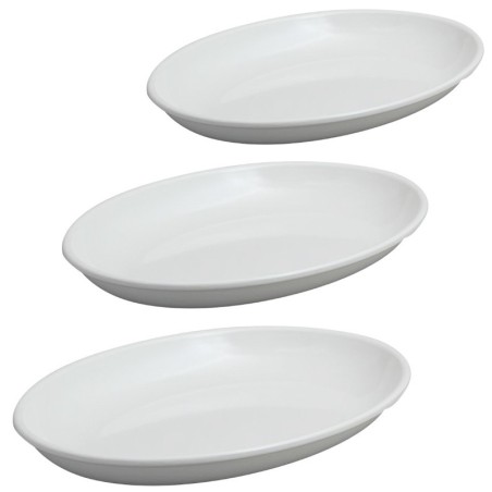 Vassoio ovale fondo melamina bianco | Vassoi per  buffet | Rausa