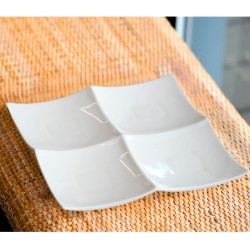 Piatto 4 scomparti   in Porcellane