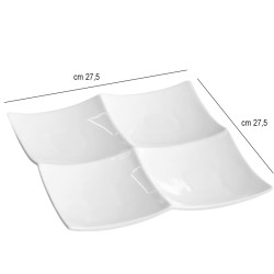 Piatto 4 scomparti   in Porcellane