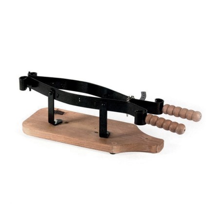 Morsa per prosciutto in legno e ferro battuto colore nero | Rausa srl