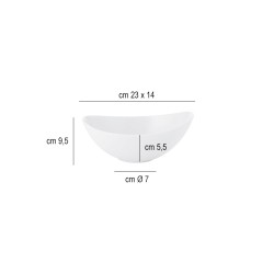 Insalatiera melamina ovale   in Porcellane
