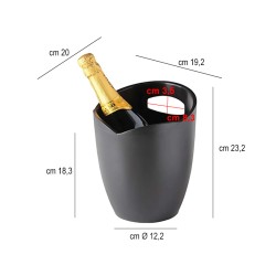 Glacette per bottiglie nero   in Secchielli per ghiaccio