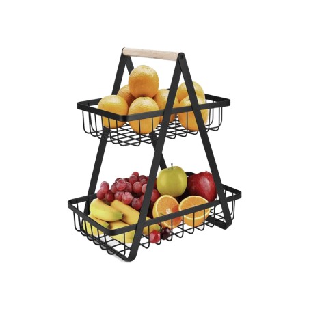 Cestino porta frutta in ferro con manico in legno | Rausa srl