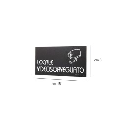 Pittogramma avviso locale videosorvegliato Dag Style  in Tavola