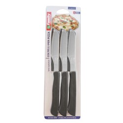 Coltelli pizza con manico nero set da 6 pezzi | Posate da tavola
