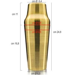 Shaker Parisienne 2 pezzi bronzo cl 90 Lumian  in Shaker cocktail