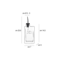 Bottiglia vetro olio con versatore Bormioli Luigi  in Macina sale e pepe e oliere