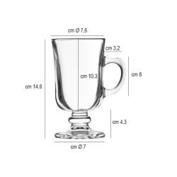Tazza vetro con manico libbey bill cl 22,5 Libbey  in Tazze da mug