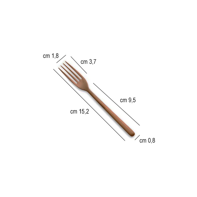 Forchettina rame acciaio inox Canada Comas  in Linee
