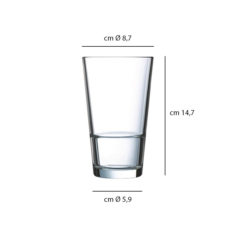Bicchiere Stack Up Arcoroc Cl. 47 Arcoroc  in Linee
