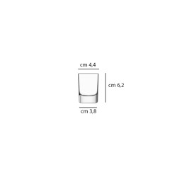 Bicchiere vetro quadrato strauss short cl. 6 Bormioli Luigi  in Bicchieri distillati