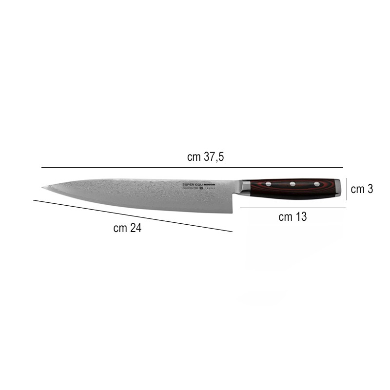 Coltello da chef yaxell super gou cm 24 Yaxell  in Coltelli da cucina professionali