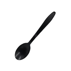 Cucchiai biodegradabili monouso | Colore nero | Rausa srl