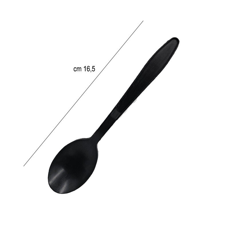 Cucchiaio monouso biodegradabile nero Usobio  in Posate monouso