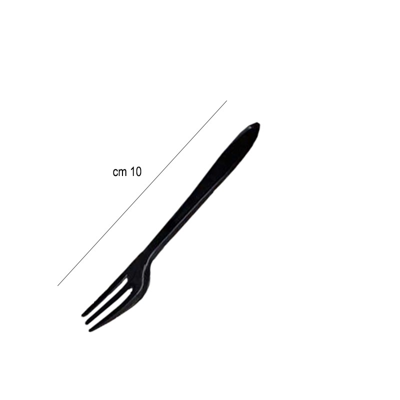 Forchettina nera per finger food biodegradabile Usobio  in Posate monouso