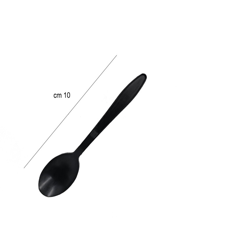 Cucchiaino nero per finger food biodegradabile Usobio  in Posate monouso
