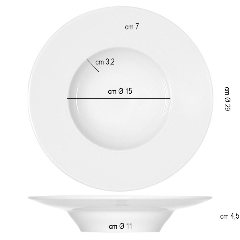 Piatto porcellana gourmet cm 29   in Porcellane